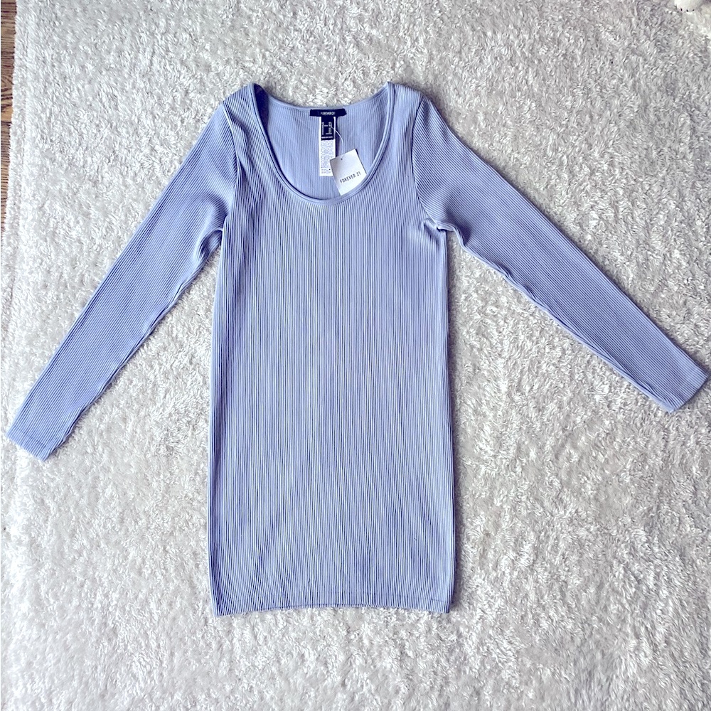 Light Blue Long Sleeve Dress